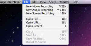 QuickTime-menu